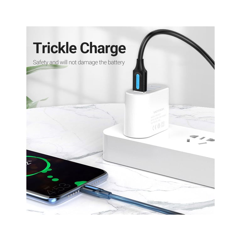 Дата кабель USB 2.0 AM to Micro 5P 1.0m 3A black Vention (COLBF) - фото 9