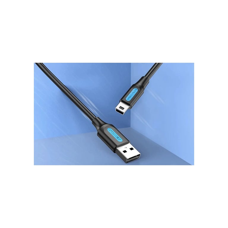 Дата кабель USB 2.0 AM to Mini 5P 0.5m black Vention (COMBD) - фото 2