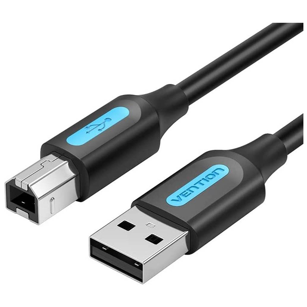 Кабель для принтера USB 2.0 AM/BM 5.0m black Vention (COQBJ) - фото 1