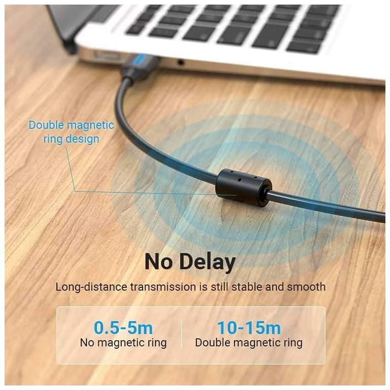 Кабель для принтера USB 2.0 AM/BM 5.0m black Vention (COQBJ) - фото 3
