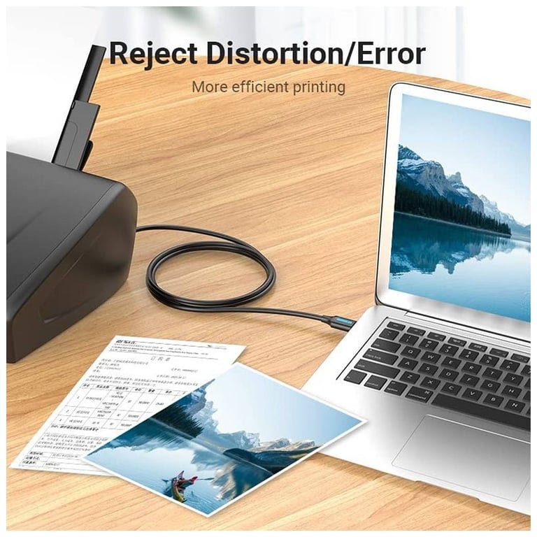 Кабель для принтера USB 2.0 AM/BM 5.0m black Vention (COQBJ) - фото 4