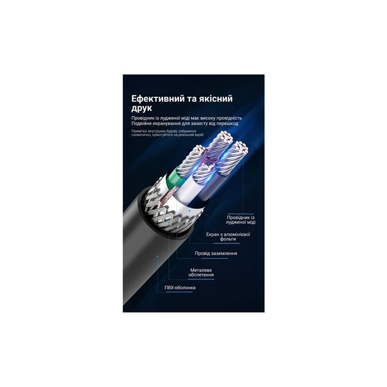 Кабель для принтера USB 2.0 AM/BM 10.0m ferrite black Vention (COQBL) - фото 6