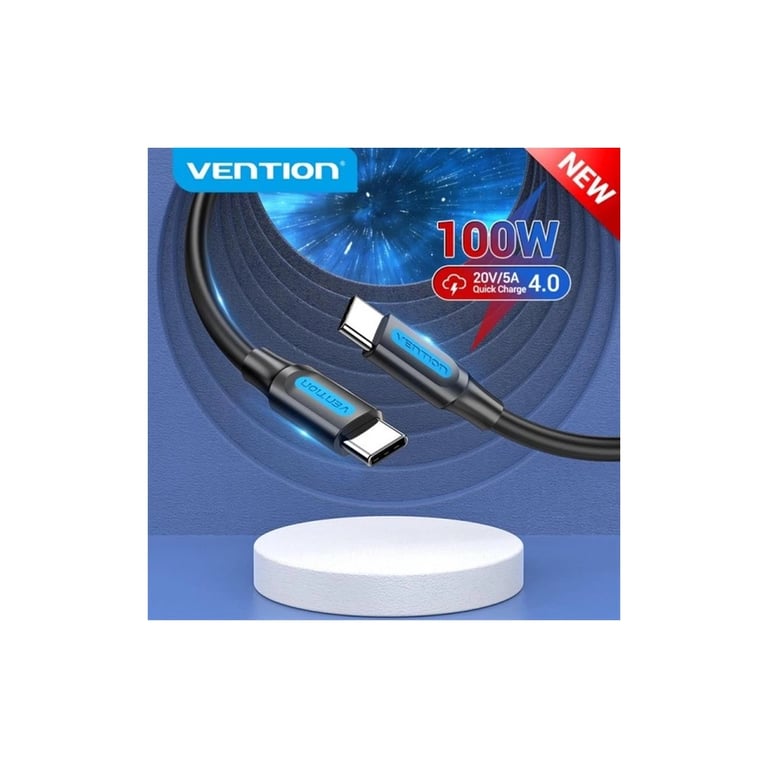 Дата кабель USB-C to USB-C 1.5m 5A black Vention (COTBG) - фото 3