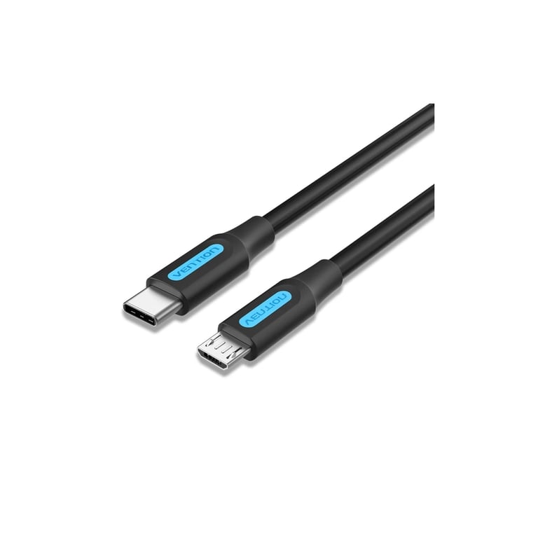 Дата кабель USB-C to Micro 5P 1.5m 2A black Vention (COVBG) - фото 1