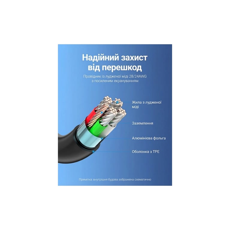 Дата кабель USB-C to Micro 5P 1.5m 2A black Vention (COVBG) - фото 8