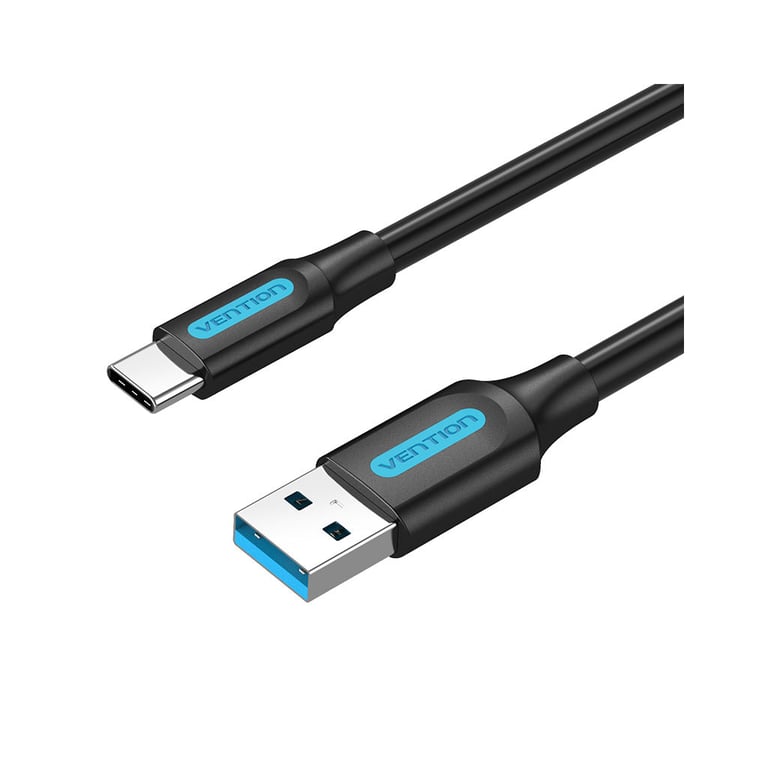 Дата кабель USB 3.0 AM to USB-C 1.5m black Vention (COZBG) - фото 1