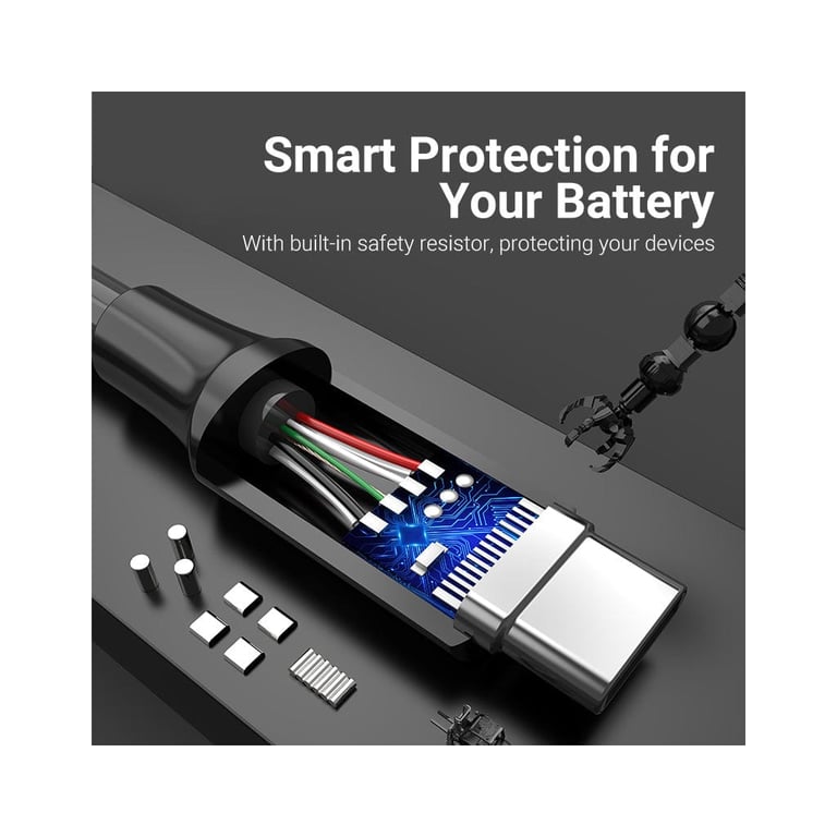 Дата кабель USB 3.0 AM to USB-C 1.5m black Vention (COZBG) - фото 5