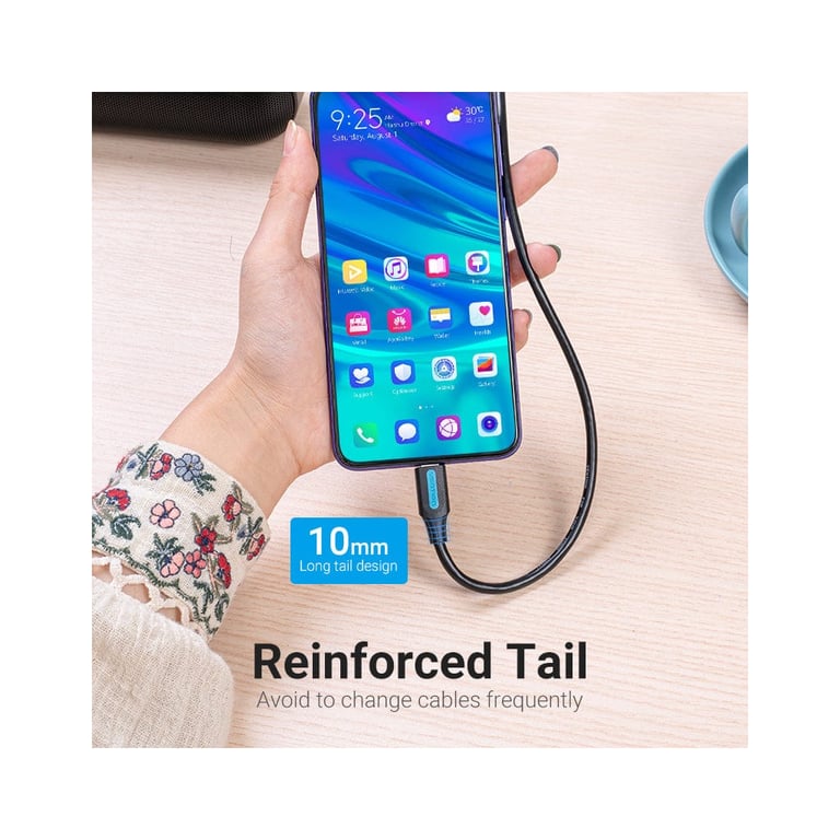 Дата кабель USB 3.0 AM to USB-C 1.5m black Vention (COZBG) - фото 6