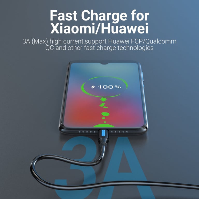 Дата кабель USB 3.0 AM to USB-C 1.5m black Vention (COZBG) - фото 7