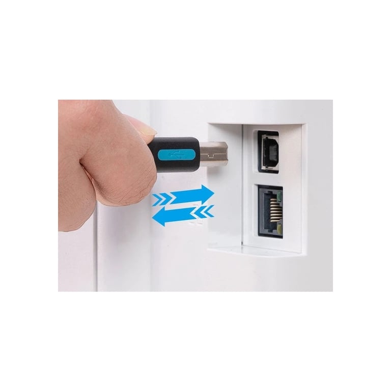 Кабель для принтера USB-C 2.0 to BM 1.5m 2A black Vention (CQUBG) - фото 6