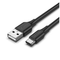 Дата кабель USB 2.0 AM to USB-C 2.0m 3A black Vention (CTHBH) - фото 1