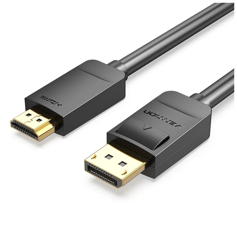 Кабель мультимедійний DisplayPort M to HDMI M 1.5m 1080p60Hz black Vention (HADBG) - фото 1