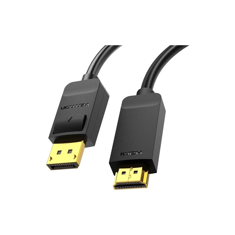 Кабель мультимедійний DisplayPort M to HDMI M 1.5m 4K30Hz black Vention (HAGBG) - фото 2
