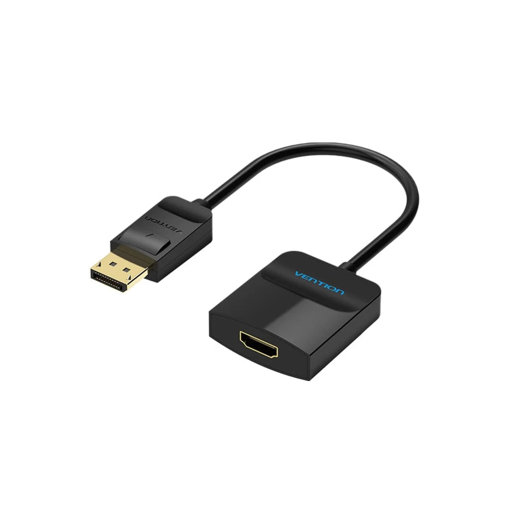 Перехідник DisplayPort M to HDMI F 0.15m black Vention (HBGBB) - фото 1