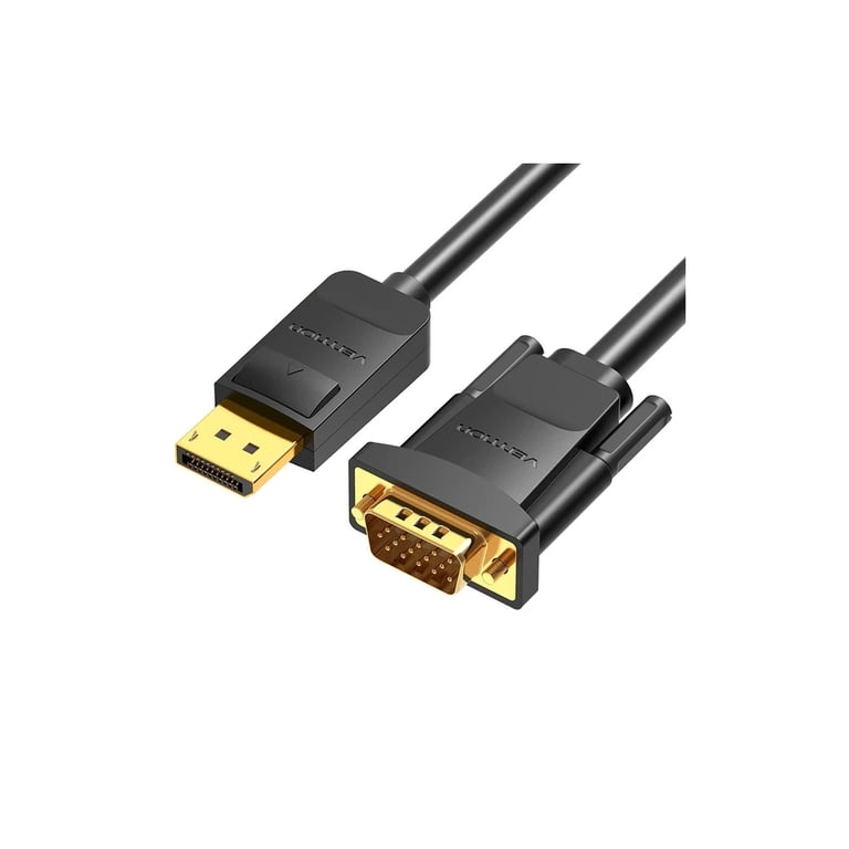 Кабель мультимедійний DisplayPort M to VGA M 1.5m 1080p60Hz black Vention (HBLBG) - фото 1