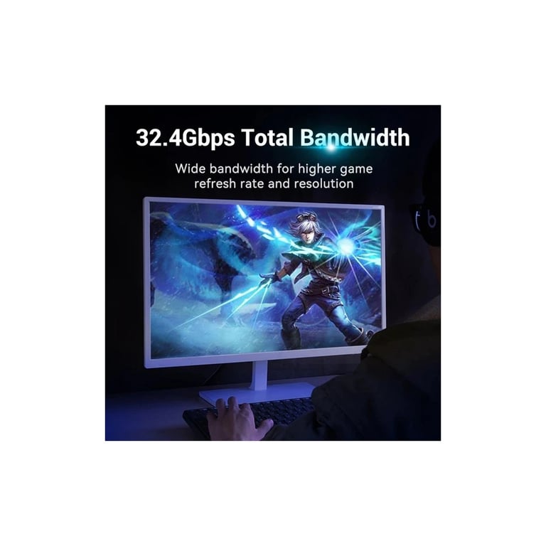 Кабель мультимедійний DisplayPort M to DisplayPort M 1.0m 8K60Hz black Vention (HCCBF) - фото 6