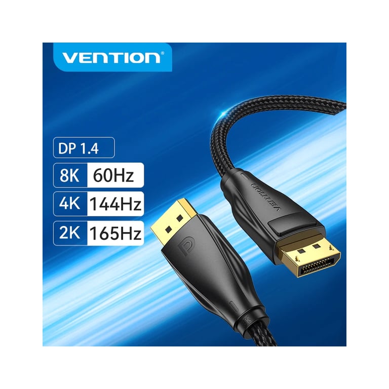 Кабель мультимедійний DisplayPort M to DisplayPort M 1.5m 8K60Hz black Vention (HCCBG) - фото 3