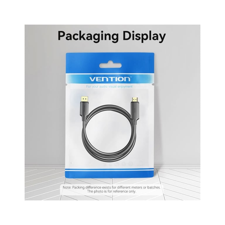 Кабель мультимедійний DisplayPort M to HDMI M 1.8m 4K40Hz black Vention (HFOBAC) - фото 7