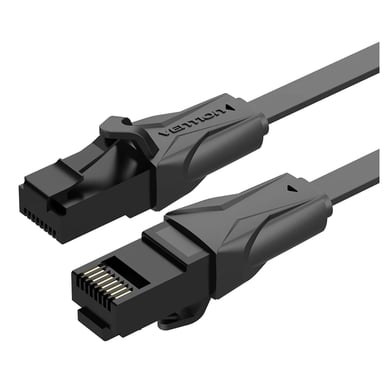 Патч-корд 0.75м, UTP cat 6 RJ-45 black Vention (IBABE) - фото 1
