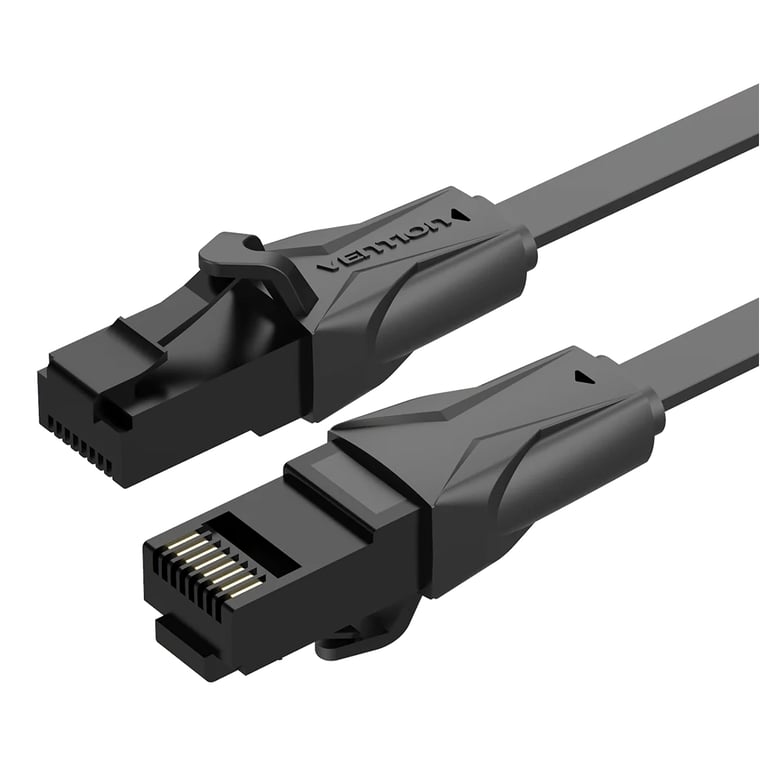 Патч-корд 0.75м, UTP cat 6 RJ-45 black Vention (IBABE) - фото 1