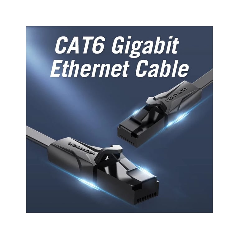 Патч-корд 0.75м, UTP cat 6 RJ-45 black Vention (IBABE) - фото 2