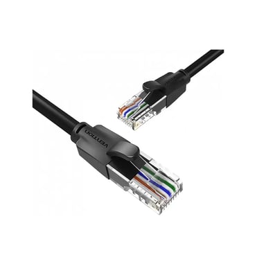 Патч-корд 0.5м, UTP cat 6 RJ-45 black Vention (IBEBD) - фото 1