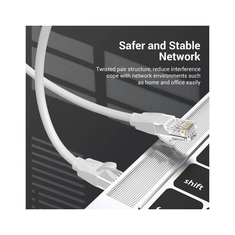 Патч-корд 2м, UTP cat 6 RJ-45 gray Vention (IBEHH) - фото 4