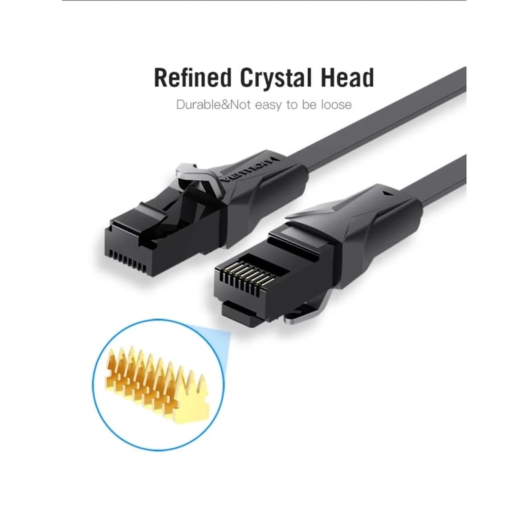 Патч-корд 0.5м, UTP cat 6 RJ-45 black Vention (IBJBD) - фото 6
