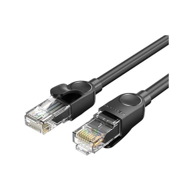 Патч-корд 3м, UTP cat 6 RJ-45 black Vention (IBNBI) - фото 1