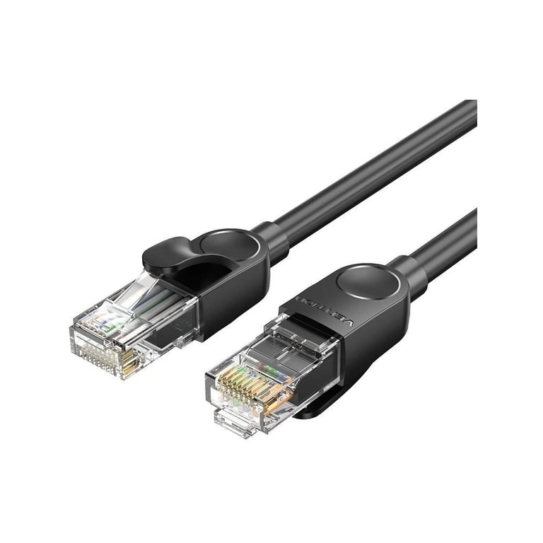 Патч-корд 3м, UTP cat 6 RJ-45 black Vention (IBNBI) - фото 1