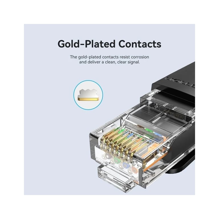 Патч-корд 3м, UTP cat 6 RJ-45 black Vention (IBNBI) - фото 3