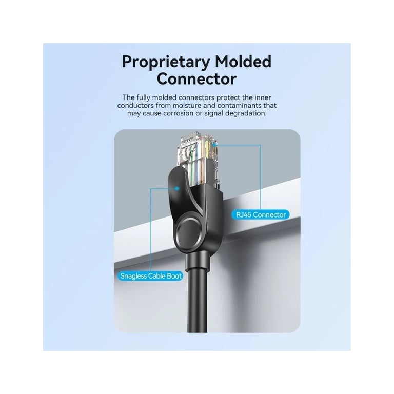 Патч-корд 3м, UTP cat 6 RJ-45 black Vention (IBNBI) - фото 5