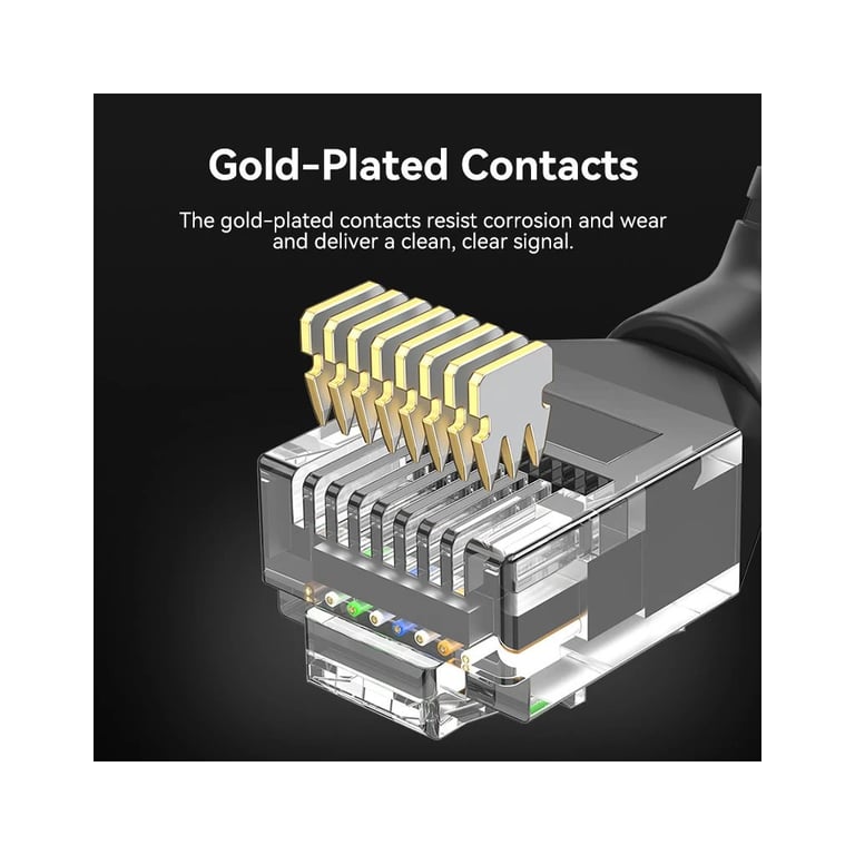 Патч-корд 1.5м, UTP cat 6a RJ-45 90° corner black Vention (IBOBG) - фото 5