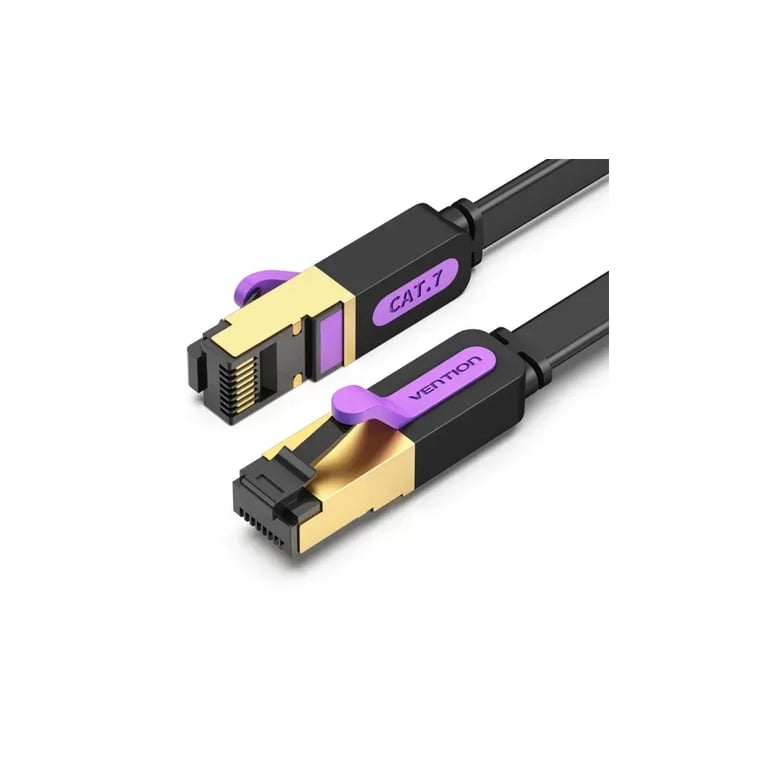 Патч-корд 3м, FTP cat 7 RJ-45 black Vention (ICABI) - фото 1