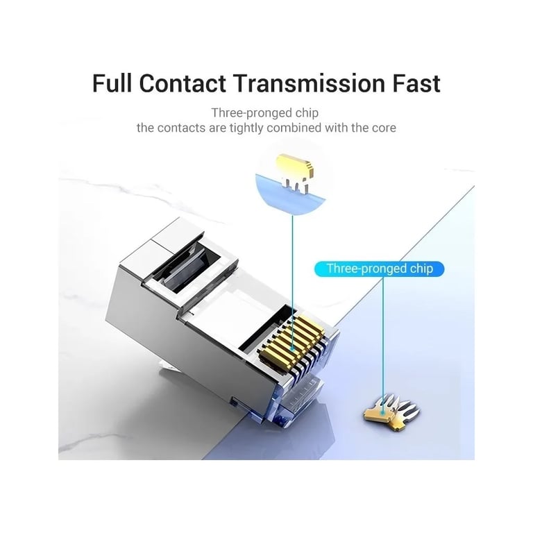 Конектор RJ45 FTP Cat.6 Modular 10 шт. Vention (IDFR0-10) - фото 2