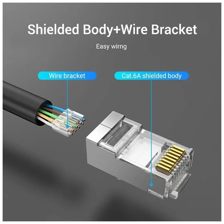 Конектор RJ45 FTP Cat.6 Modular 10 шт. Vention (IDFR0-10) - фото 4