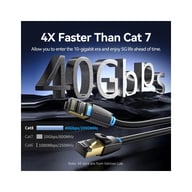 Патч-корд 1м, S/FTP cat 8 RJ-45 black Vention (IKABF) - фото 3