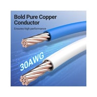 Патч-корд 0.5м, S/FTP cat 8 RJ-45 COPPER black Vention (IKGBD) - фото 4