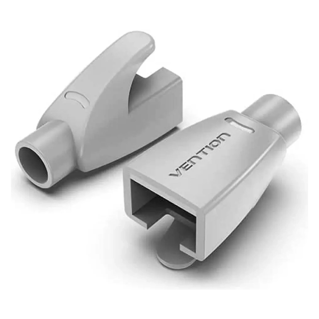 Ковпачок конектора RJ45 Strain Relief Boots Gray PVC Type 100 Pack Vention (IODH0-100) - фото 1