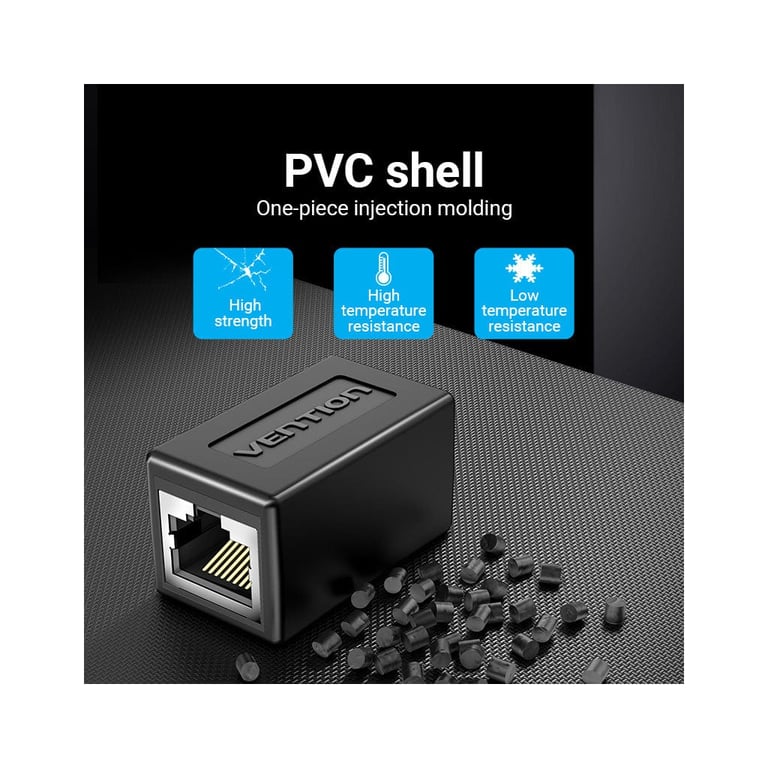 Зрощувач UTP 1+1 RJ45 cat 6e, Black Vention (IPVB0) - фото 2