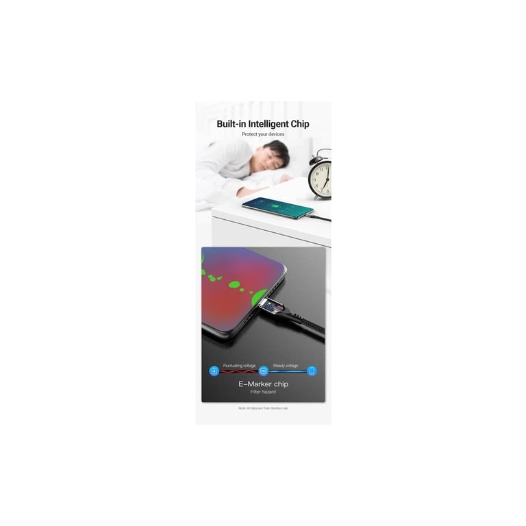 Дата кабель USB-C to USB-C 1.0m 5A aluminum gray Vention (TAEHF) - фото 6