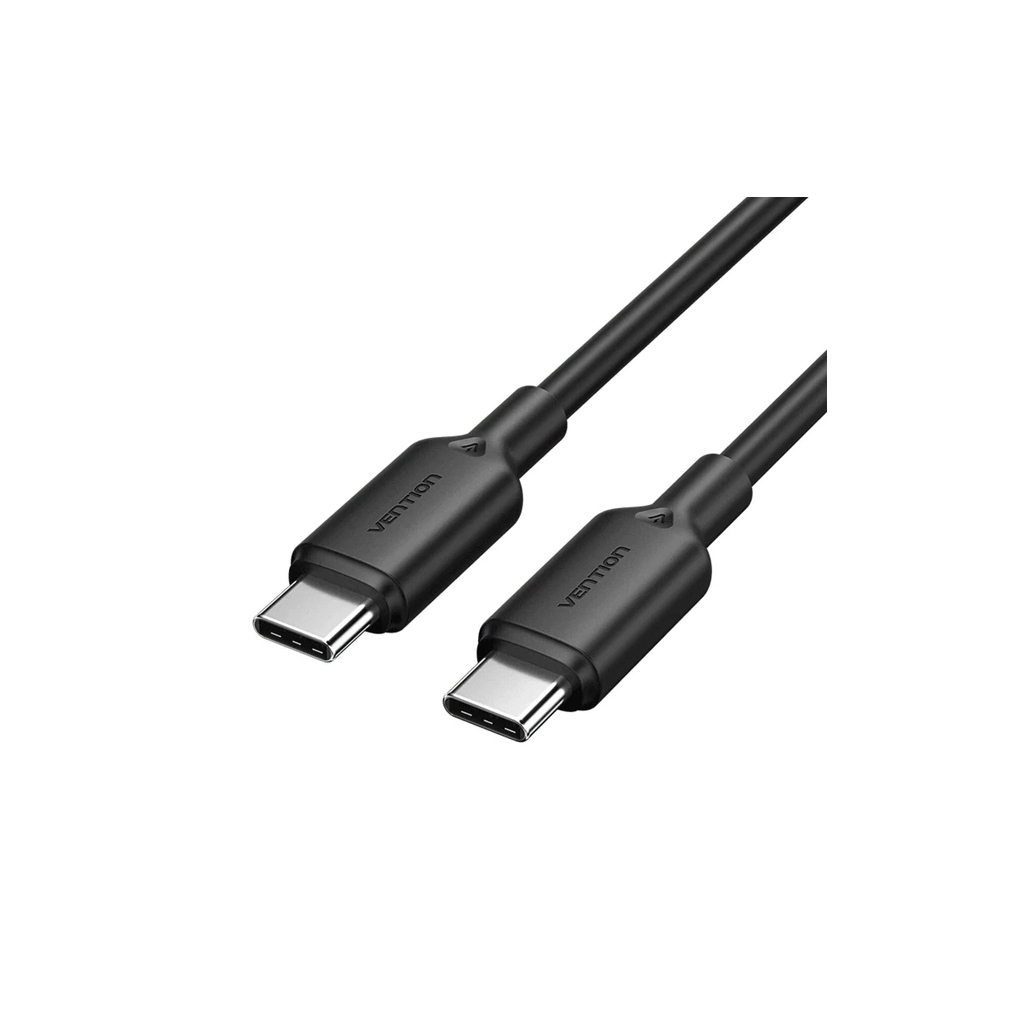 Дата кабель USB-C to USB-C 1.0m 3A black Vention (TRCBF) - фото 1