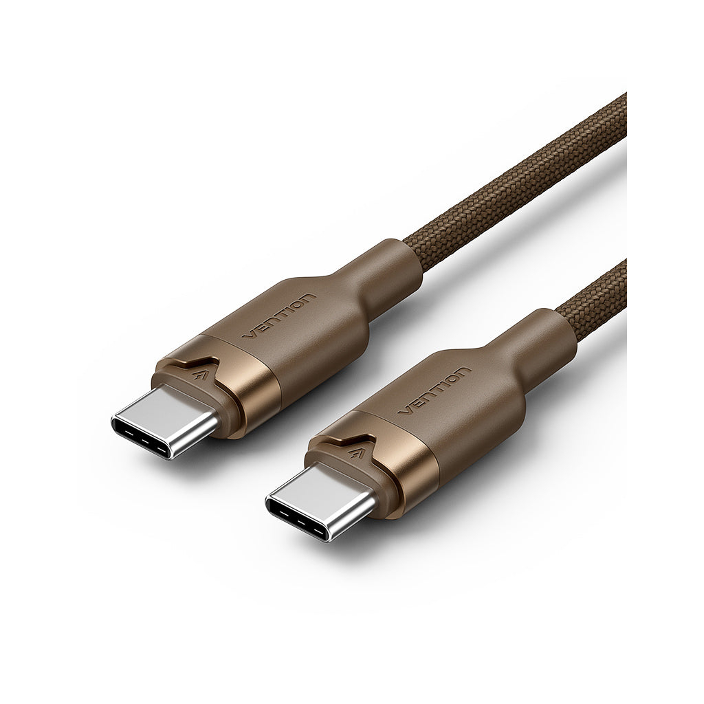 Дата кабель USB-C to USB-C 1.0m 3A aluminum gold Vention (TRDJF) - фото 1
