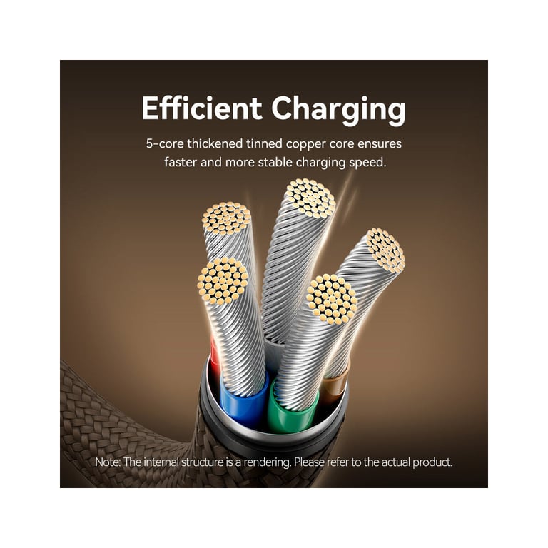 Дата кабель USB-C to USB-C 1.0m 3A aluminum gold Vention (TRDJF) - фото 7