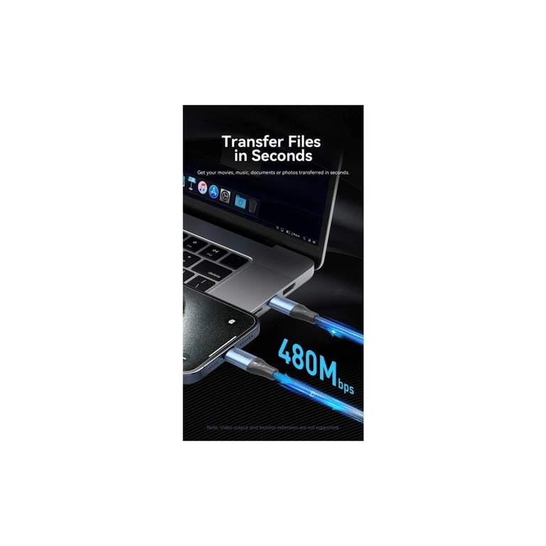 Дата кабель USB-C to USB-C 1.5m 240W aluminum black Vention (TREBG) - фото 9