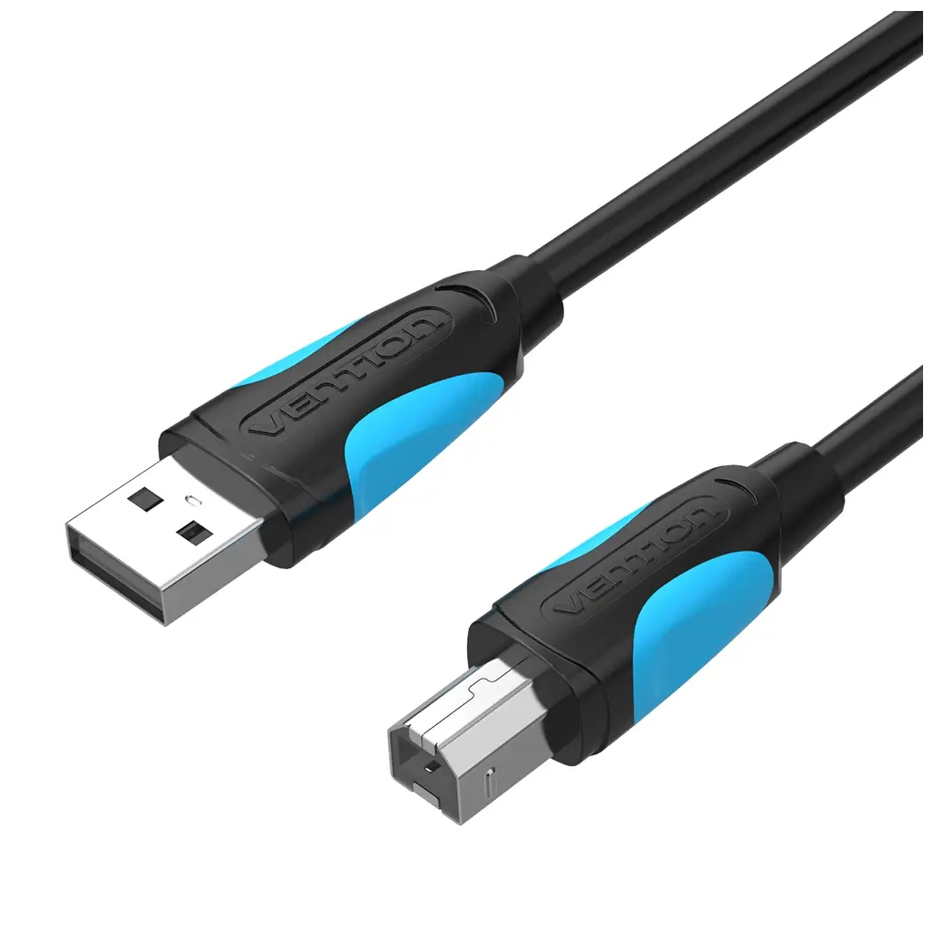 Кабель для принтера USB 2.0 AM/BM 1.0m black Vention (VAS-A16-B100) - фото 1