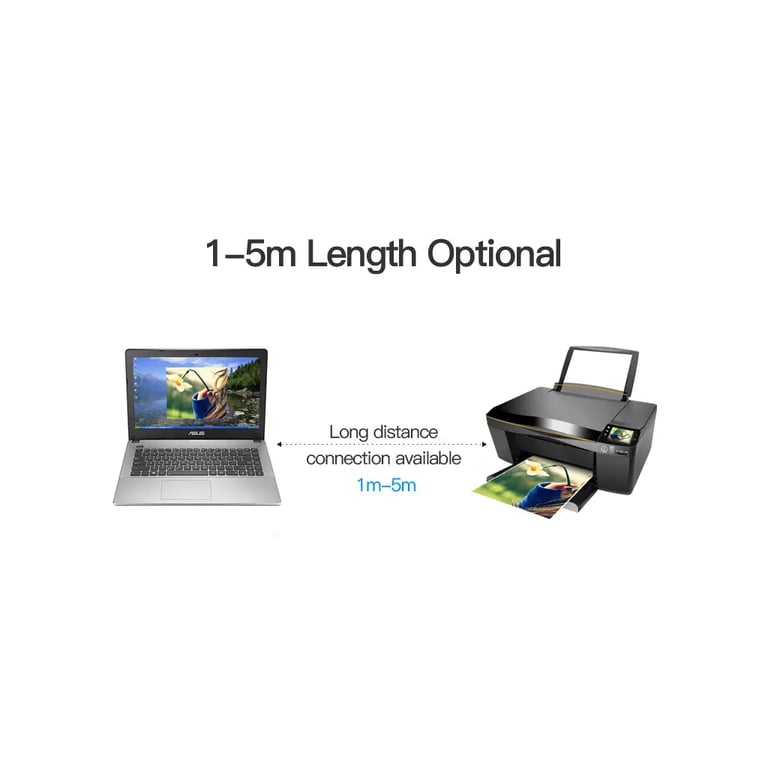 Кабель для принтера USB 2.0 AM/BM 1.0m black Vention (VAS-A16-B100) - фото 3