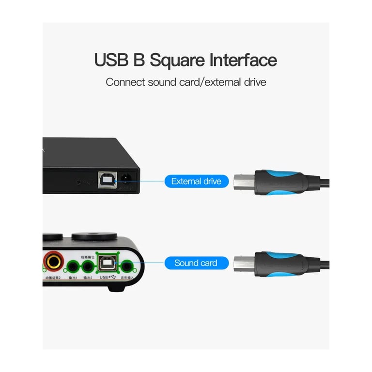 Кабель для принтера USB 2.0 AM/BM 1.0m black Vention (VAS-A16-B100) - фото 4