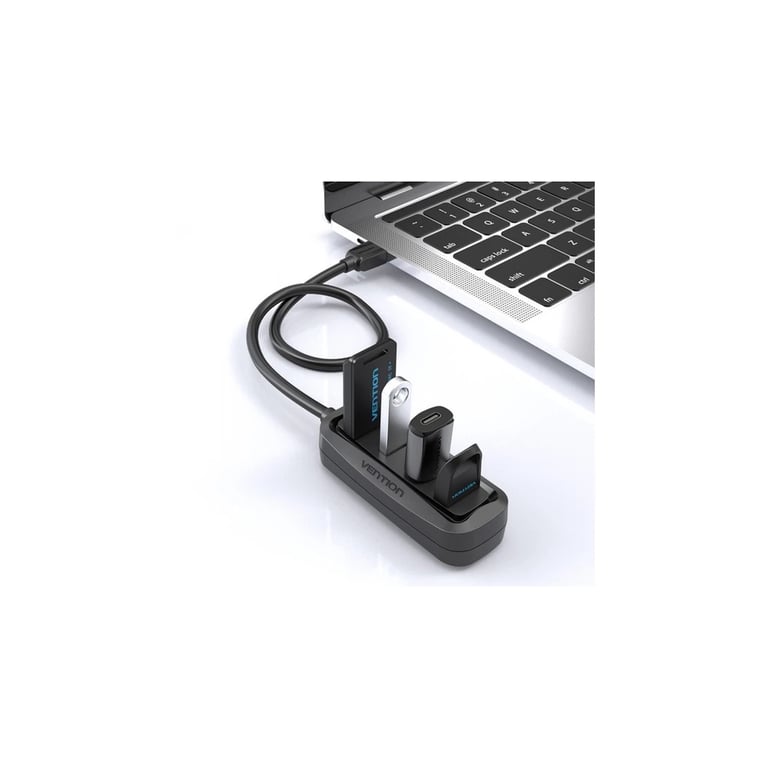 Концентратор Vention USB 2.0 to 4xUSB 2.0 0.15m black (VAS-J43-B015) - фото 6