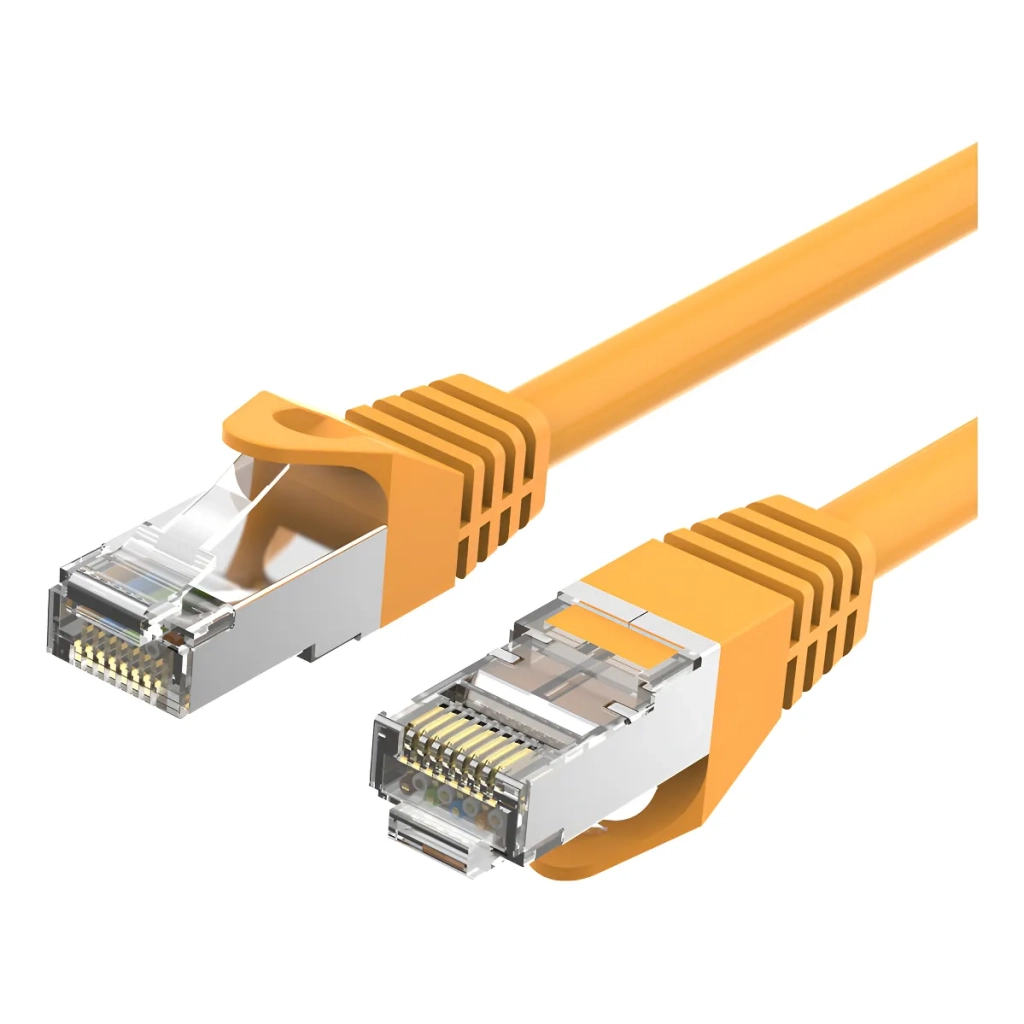 Патч-корд 10м, RJ-45 cat 6a S/FTP yellow Vention (VPC6SSTP-Y1000) - фото 1